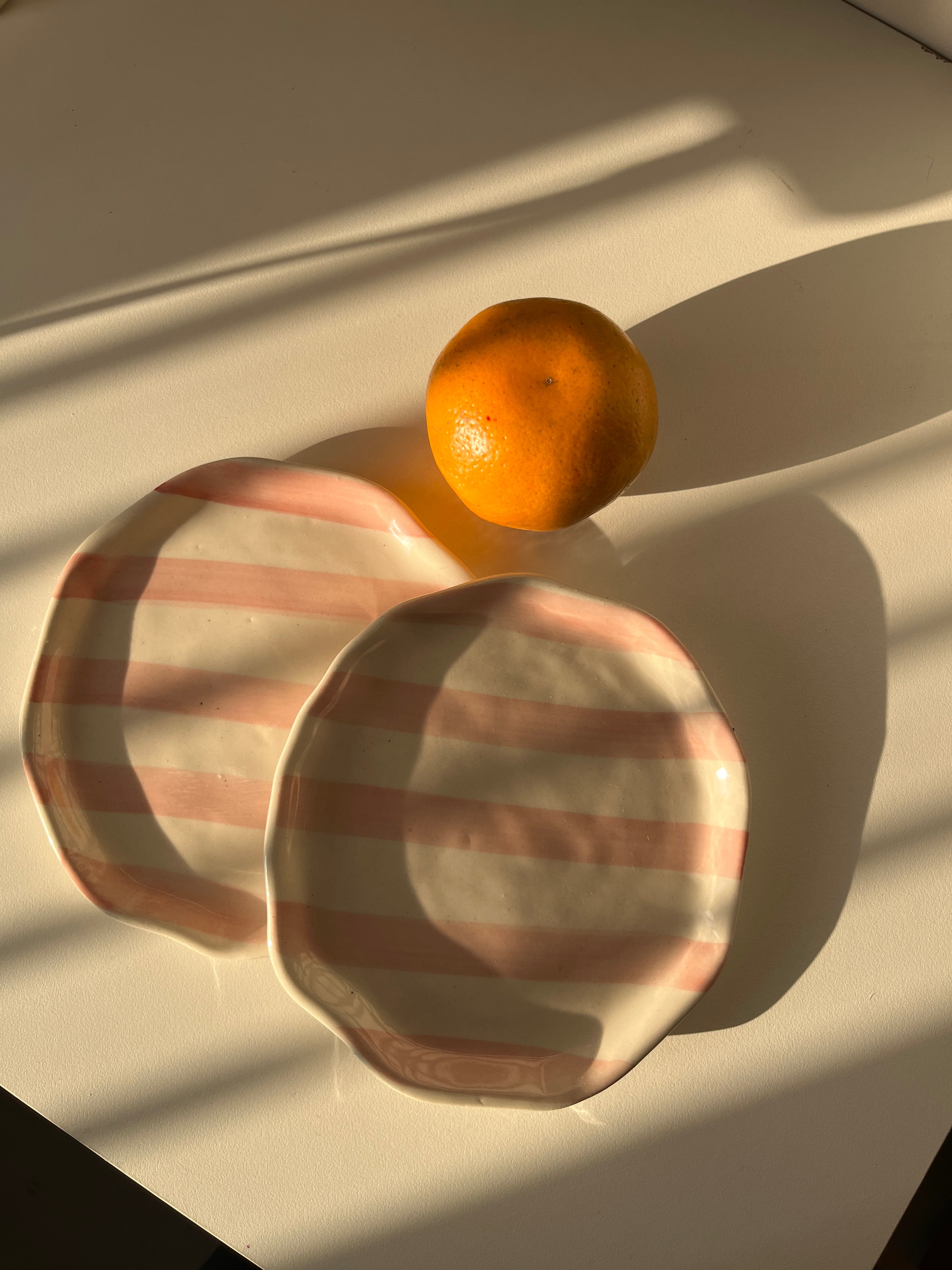 Pink Taffy Plate - Ceramic Quarter Plate - Single
