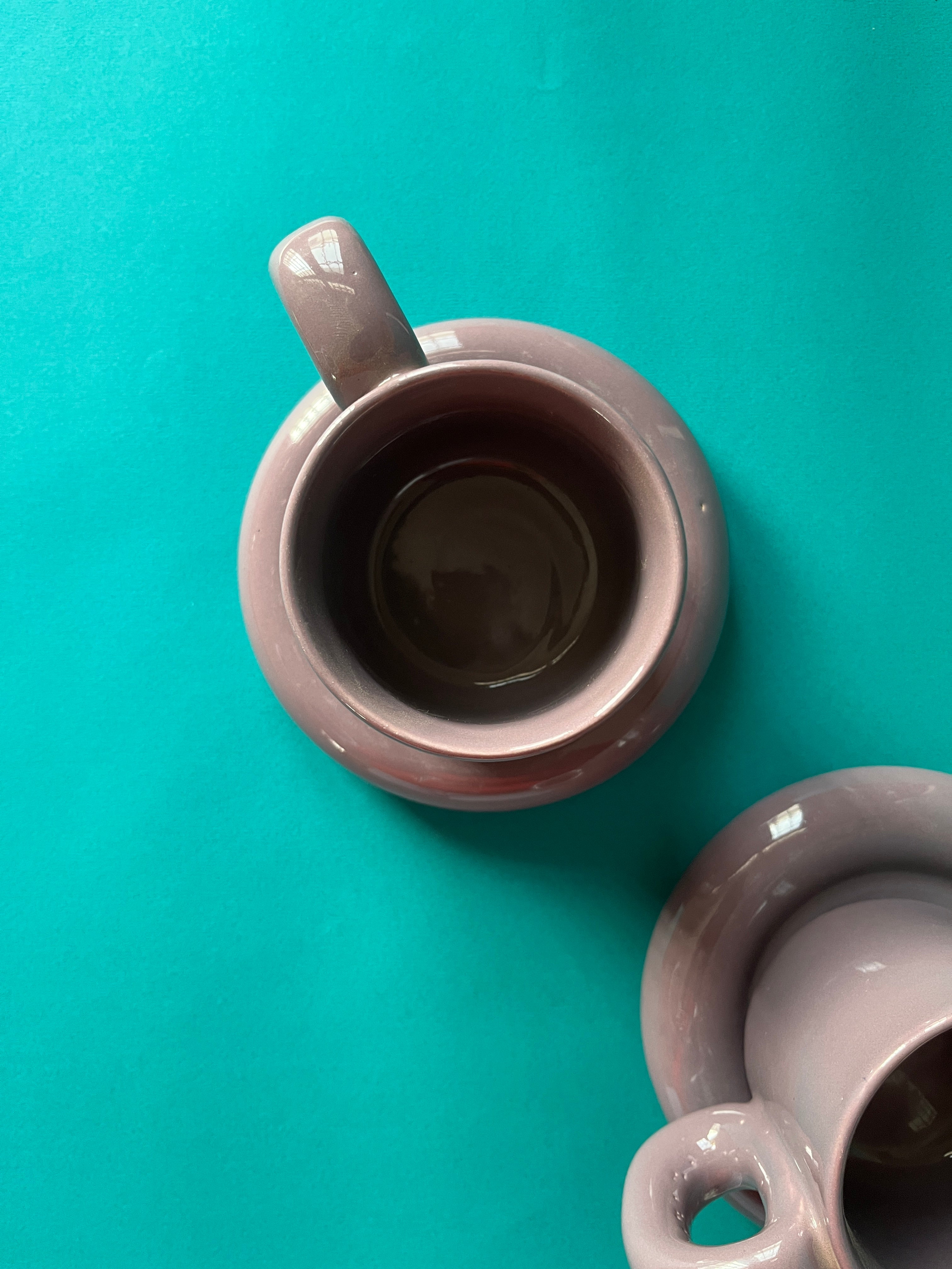 Purple Tubby Cup & Saucer