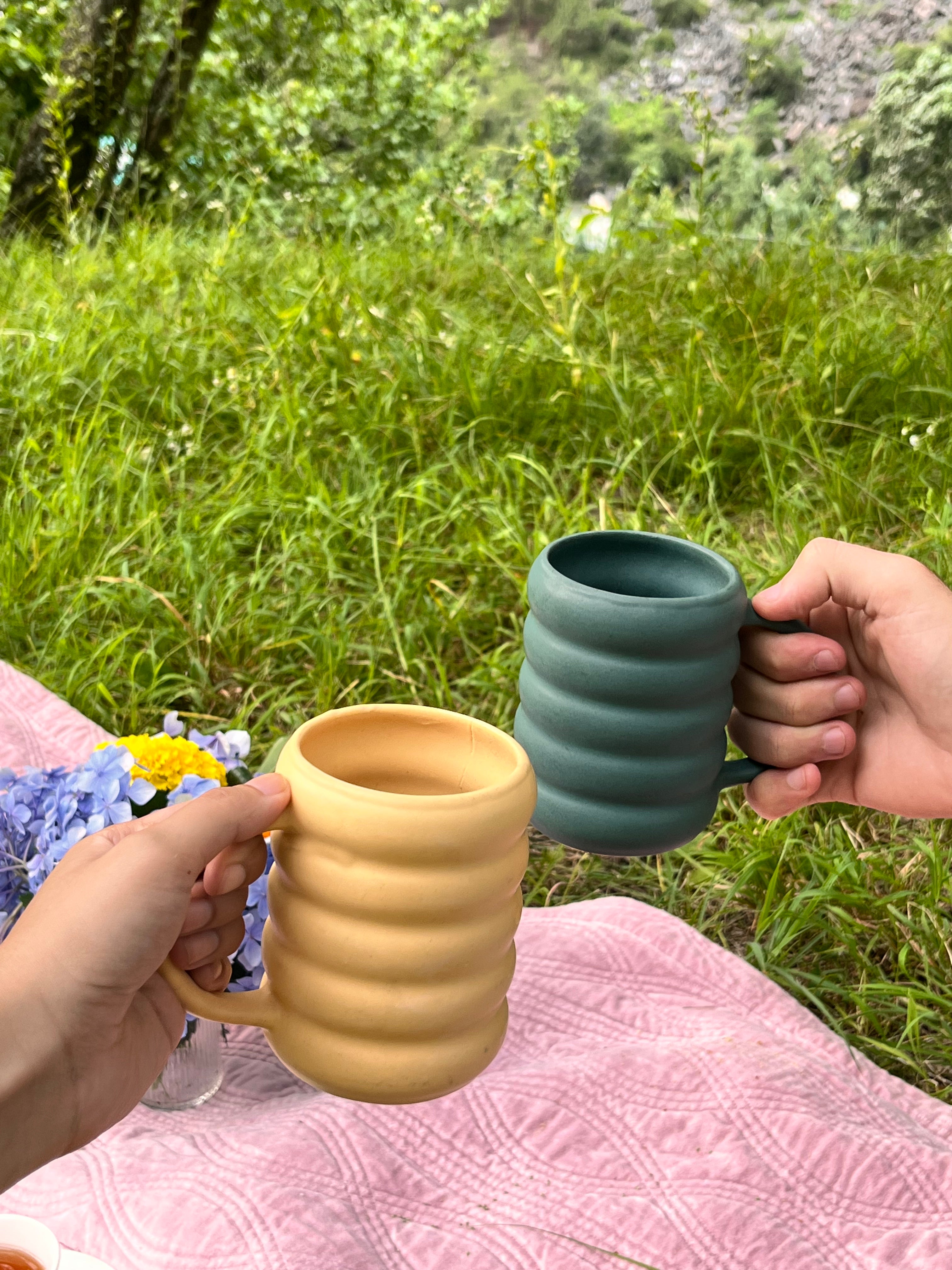 Buttercup Mug filled with coffee, ideal for tea, coffee, and everyday beverage rituals
