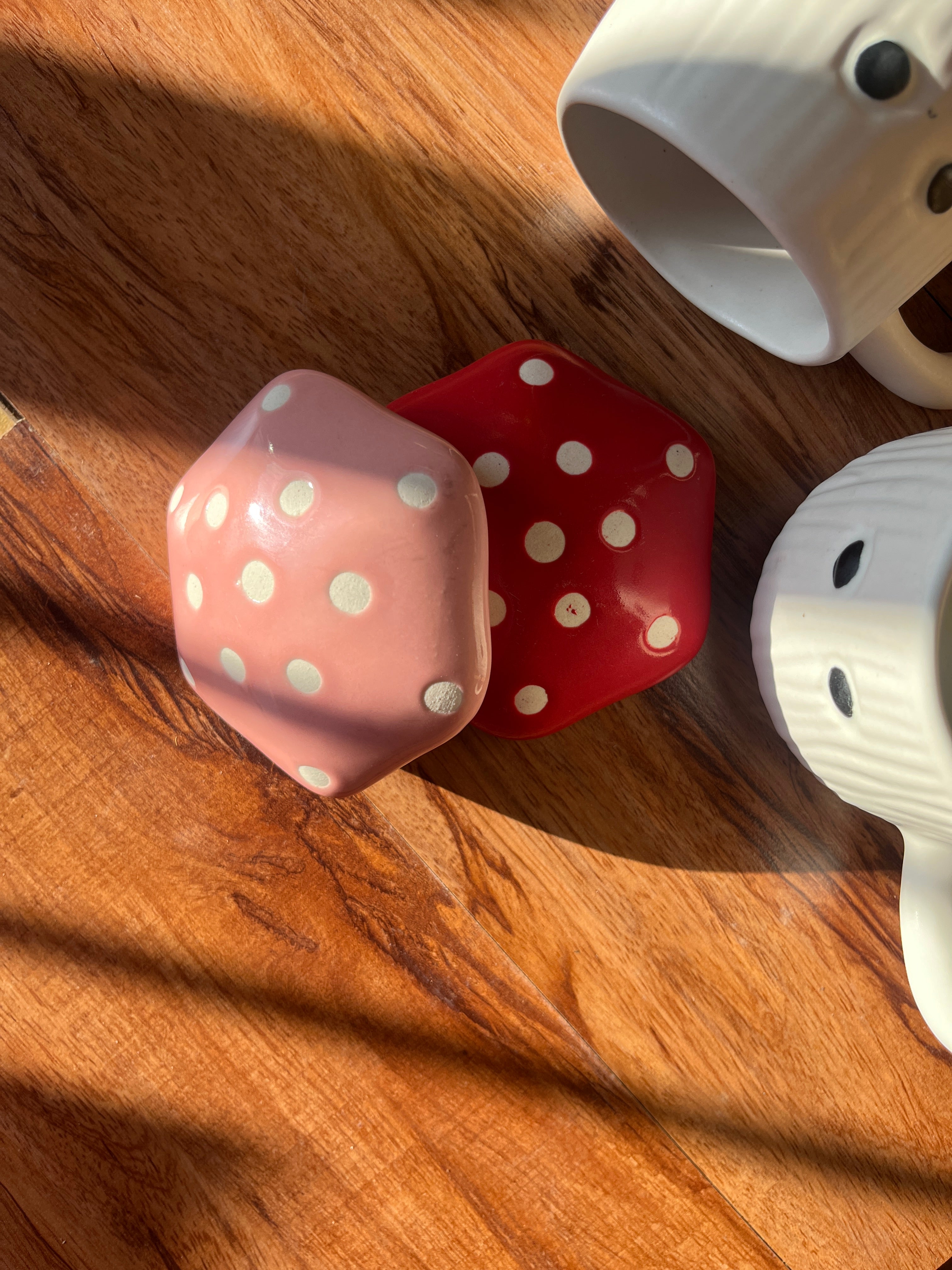 Shroommates ceramic mug duo ideal for gifting and sharing warm drinks.